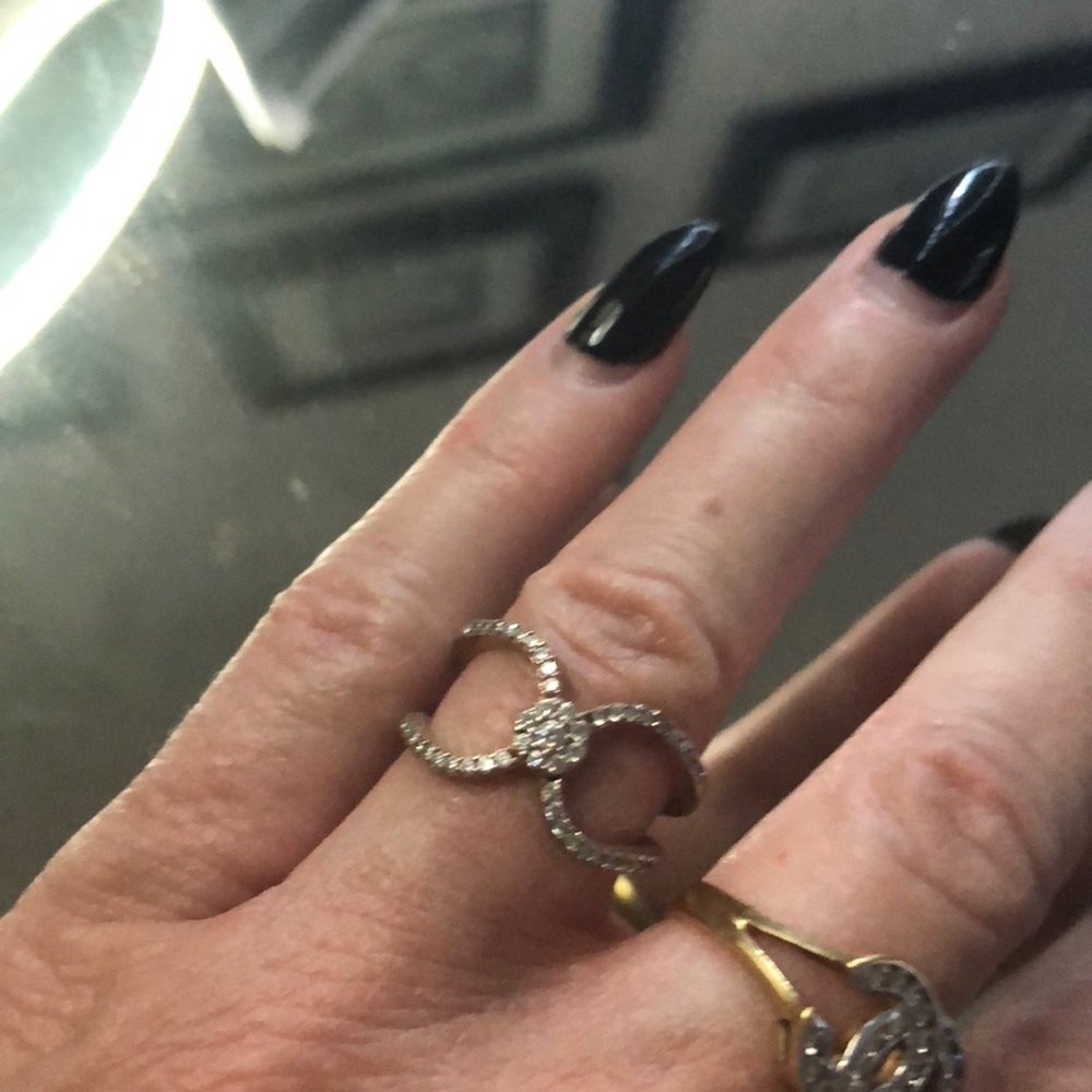 🌸 Gold plated ring with cubic zircon